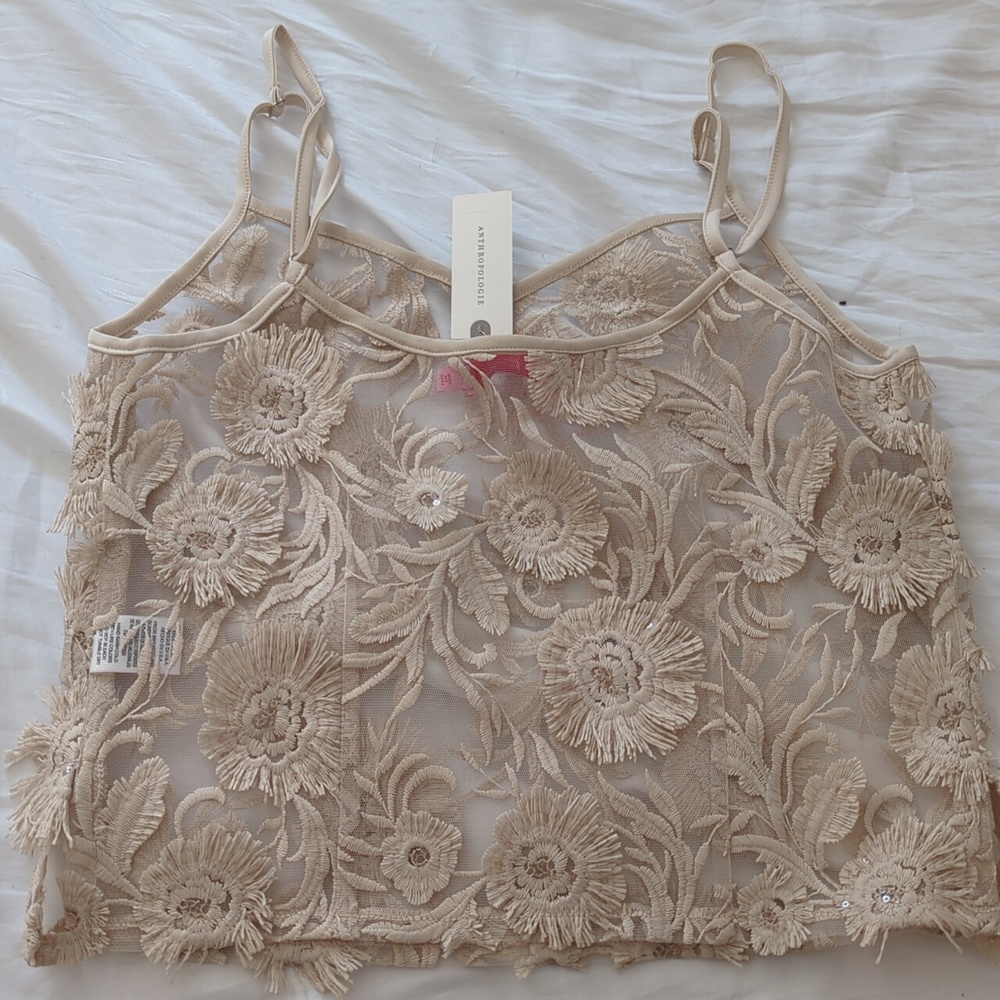 Eva Franco floral applique cami from Anthropologie - Picture 2 of 4